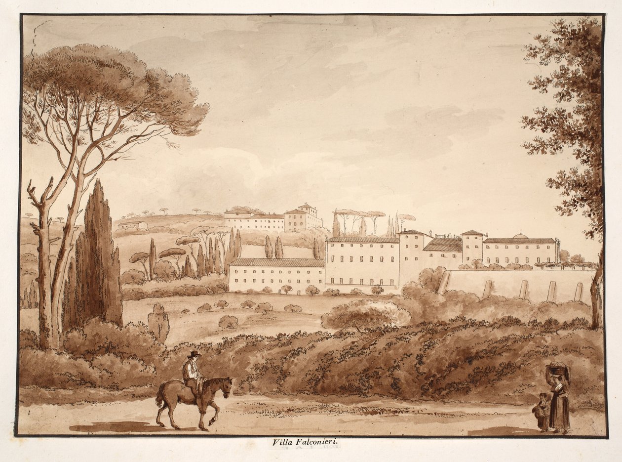Villa Falconieri, 1833 (lept s hnědou lazurou) od Agostino Tofanelli