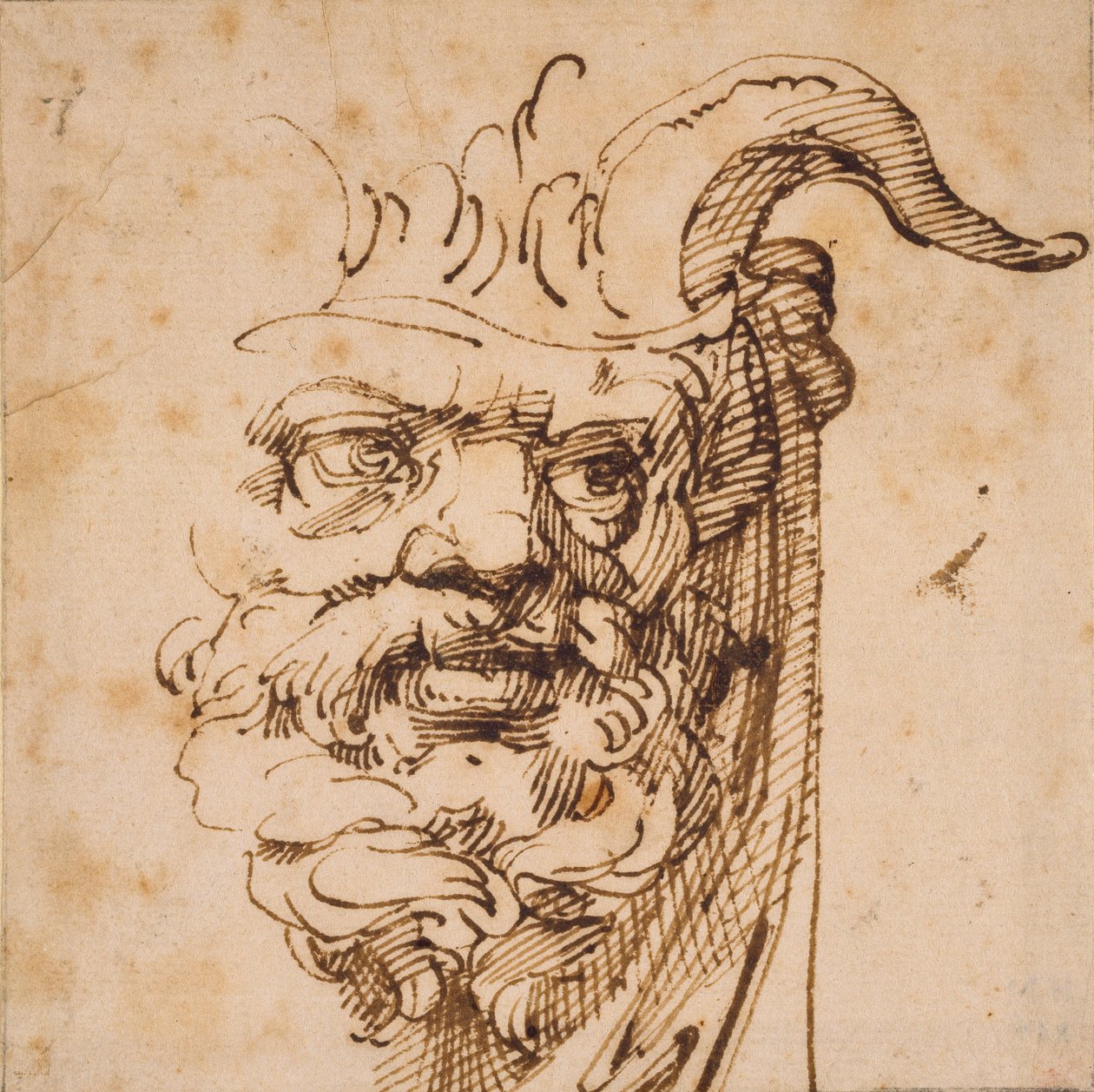 Stříbrná maska, 1570-1602 od Agostino Carracci
