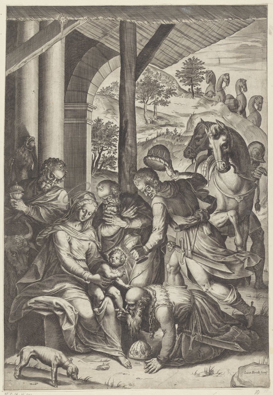 Klanění králů od Agostino Carracci