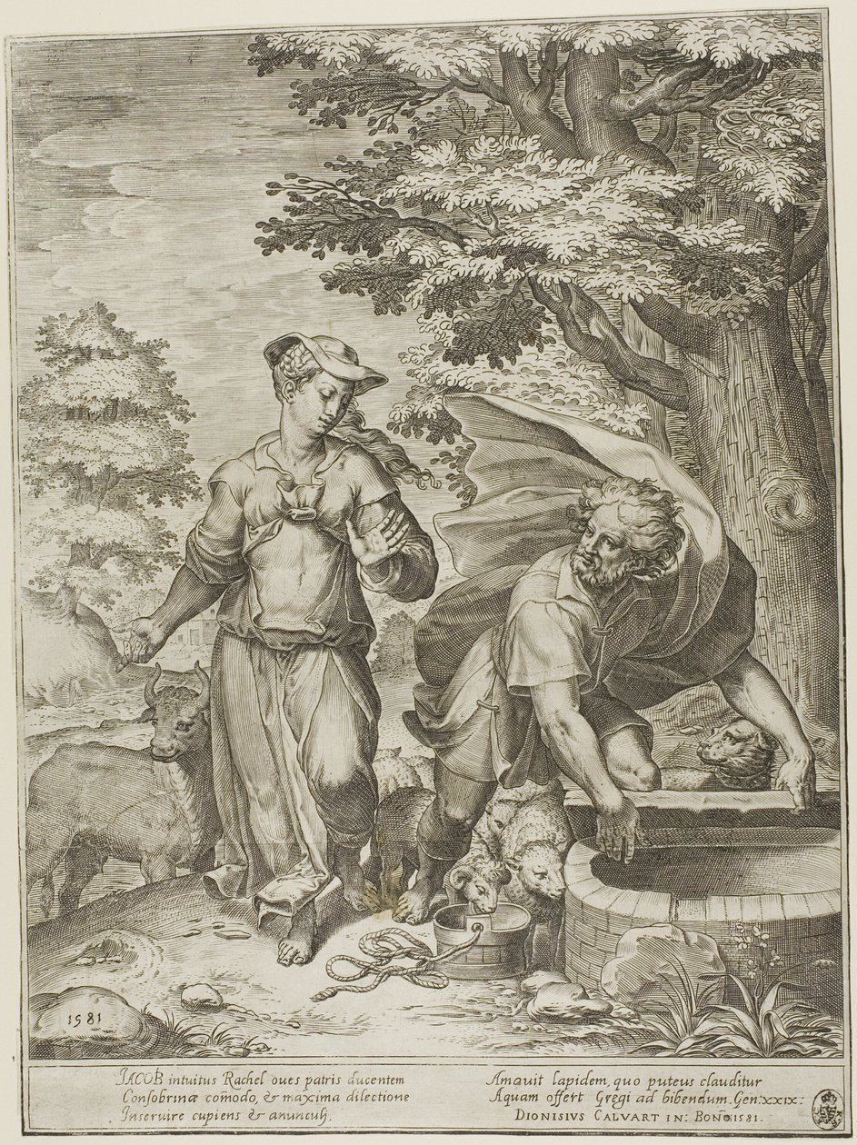 Jacob a Rachel od Agostino Carracci