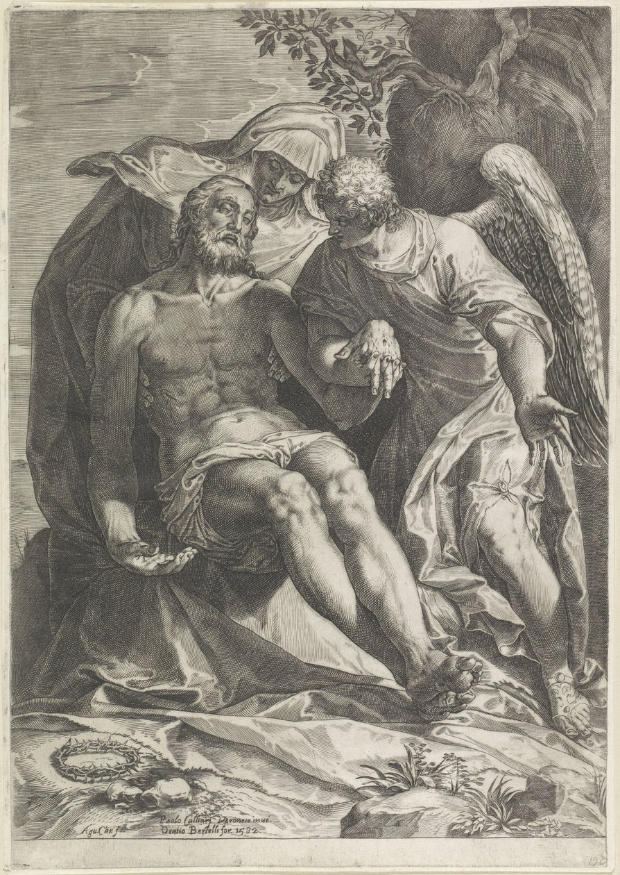 Marie s tělem Kristovým (Pietà) od Agostino Carracci