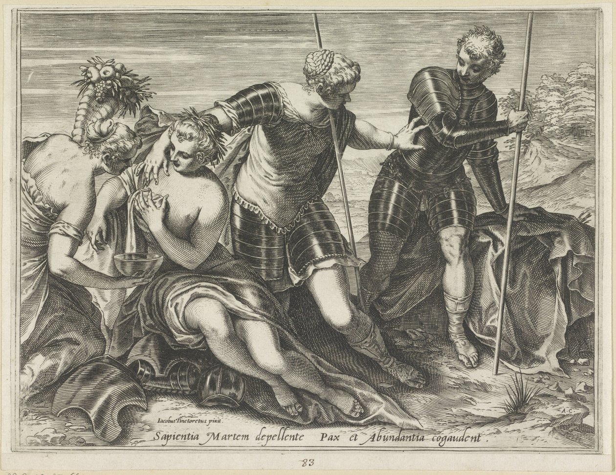 Mars poslal Minerva pryč od Agostino Carracci