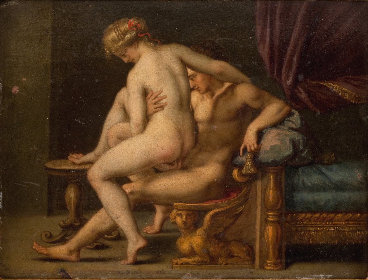 Nahota s mužem a ženou od Agostino Carracci