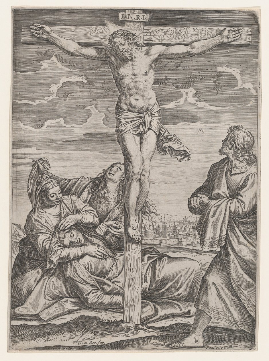 Ukřižování, 1582. od Agostino Carracci