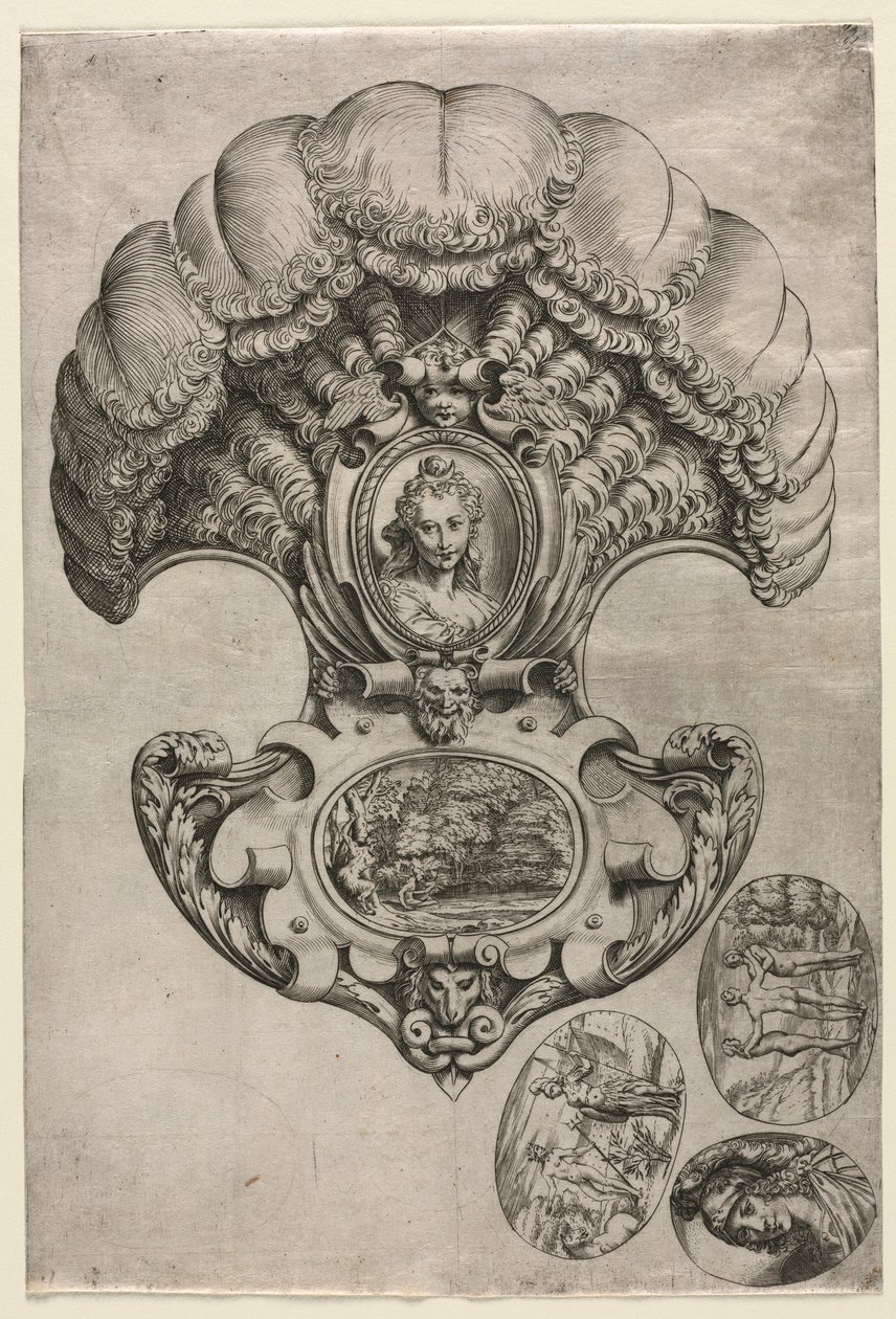 The Fan LEventail , c. 1589-1595. od Agostino Carracci