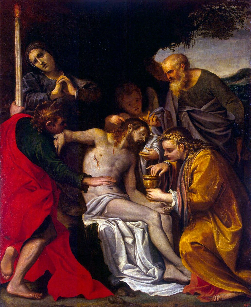 Oplakávání nad Kristem, c1586. od Agostino Carracci