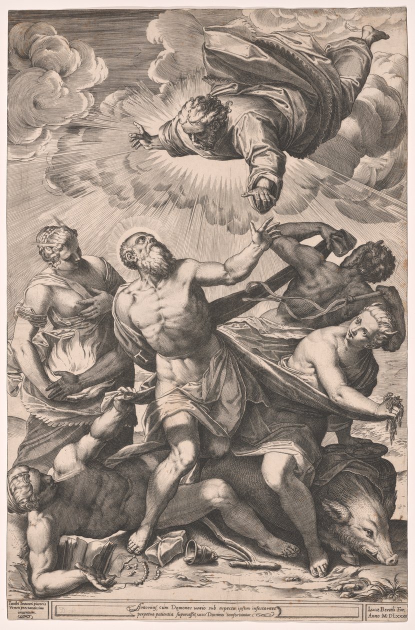 Pokušení svatého Antonína od Agostino Carracci