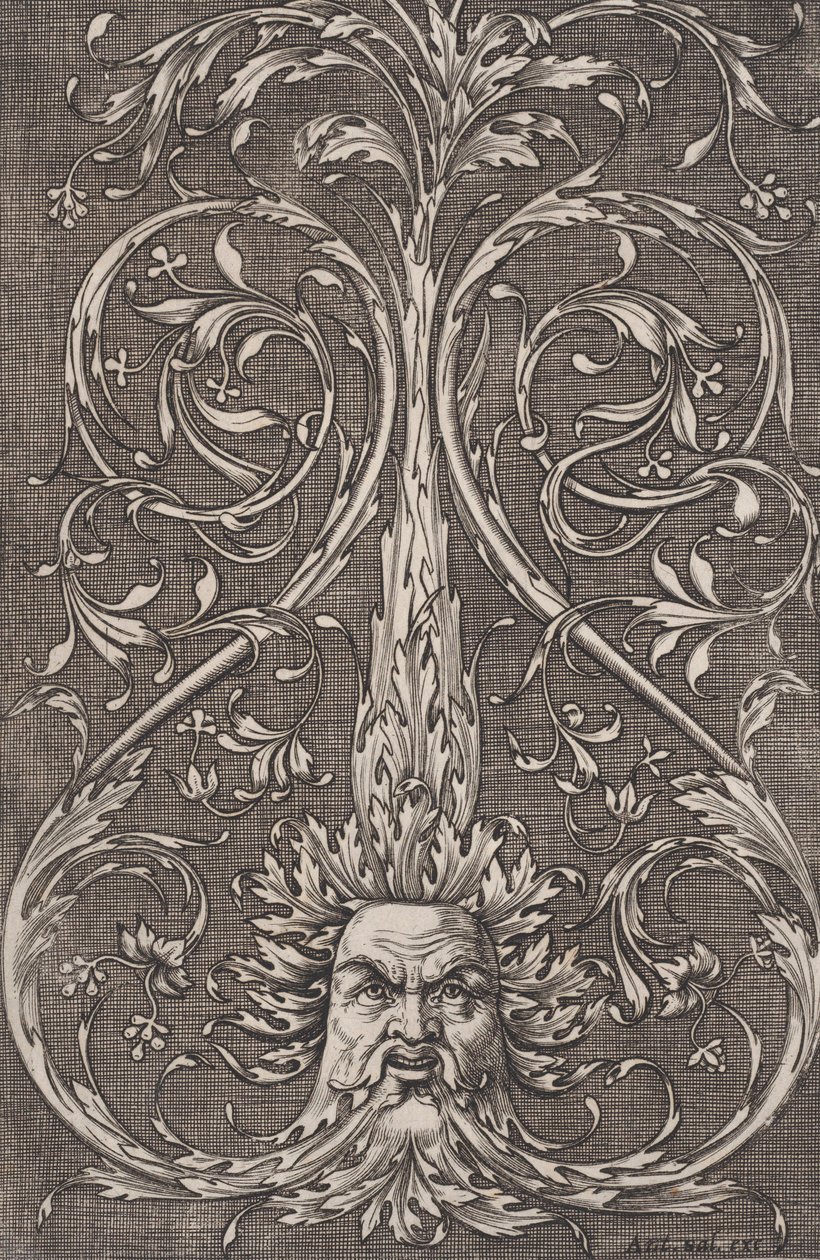 Ornamental Panel, ca. 1514-36. od Agostino Veneziano