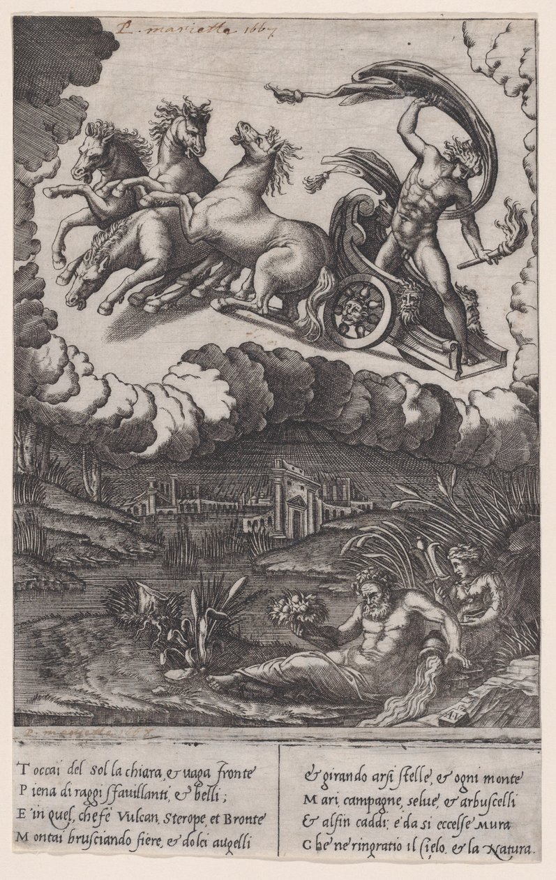 Phaeton, ca. 1514-36. od Agostino Veneziano