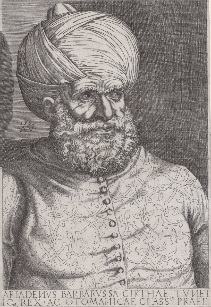Portrét Barbarossy, 1535. od Agostino Veneziano