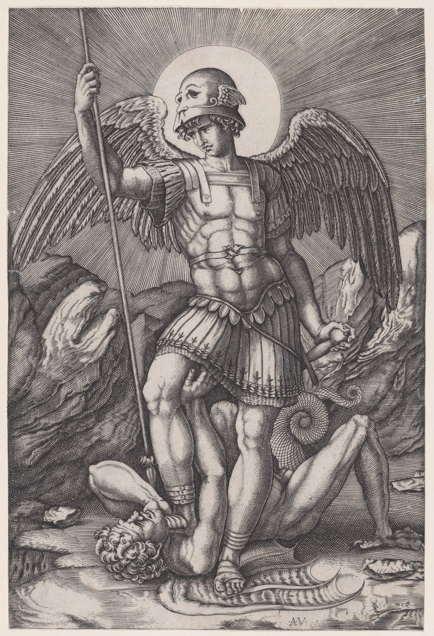 Svatý Michael, ca. 1514-16. od Agostino Veneziano