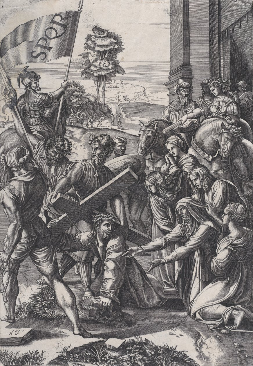 Nesení kříže, 1517. od Agostino Veneziano