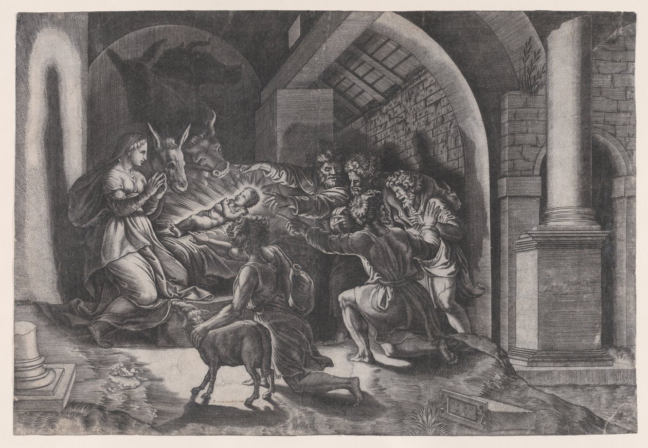 Narození Páně z roku 1531. od Agostino Veneziano