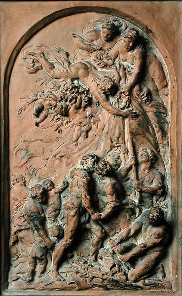 Fraternite, cca 1883 (patinovaná omítka) od Aime Jules Dalou