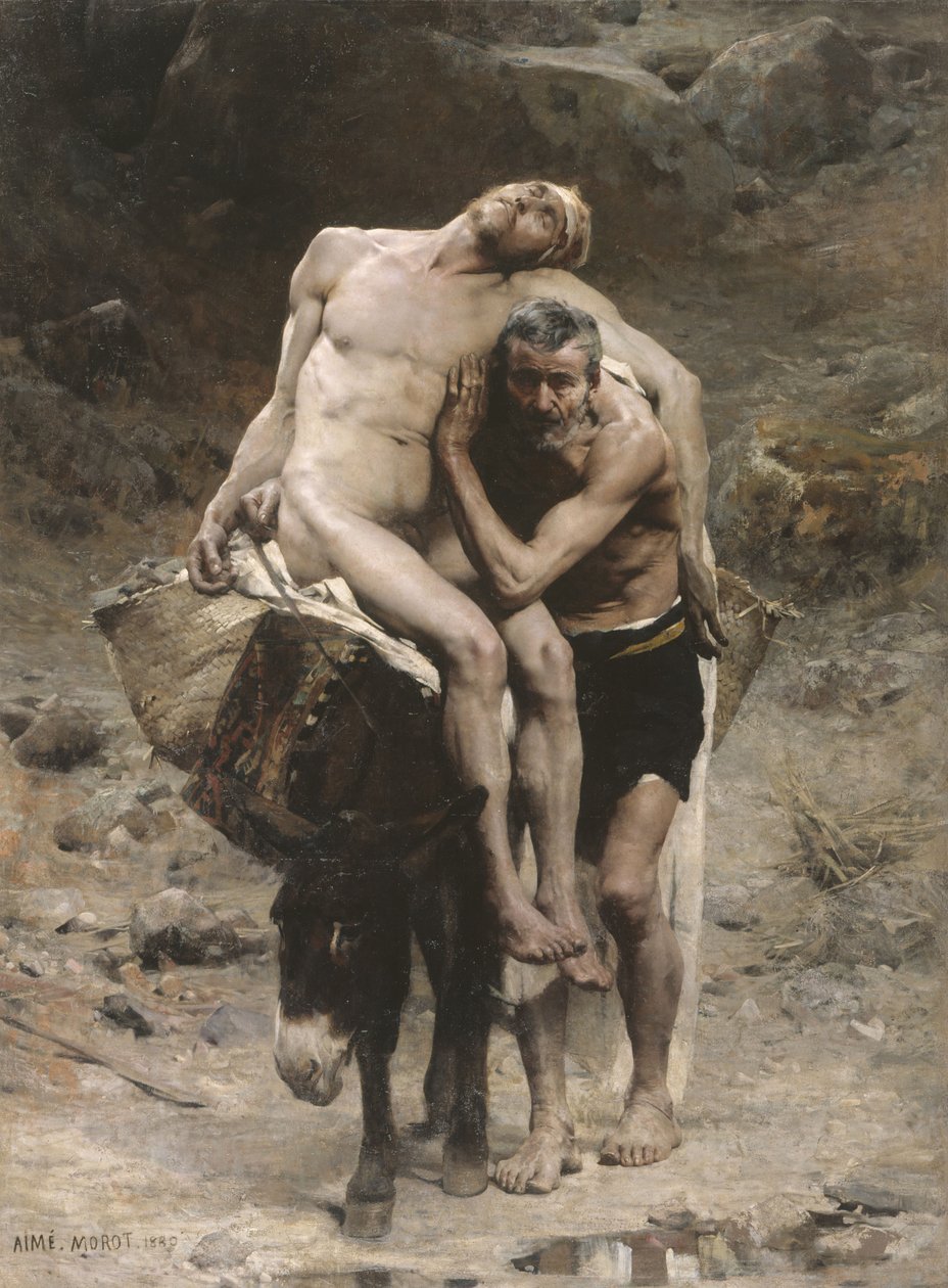 Dobrý Samaritán od Aimé Nicolas Morot