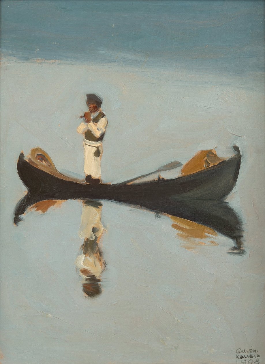 Muž rybaření, 1908 od Akseli Gallen Kallela
