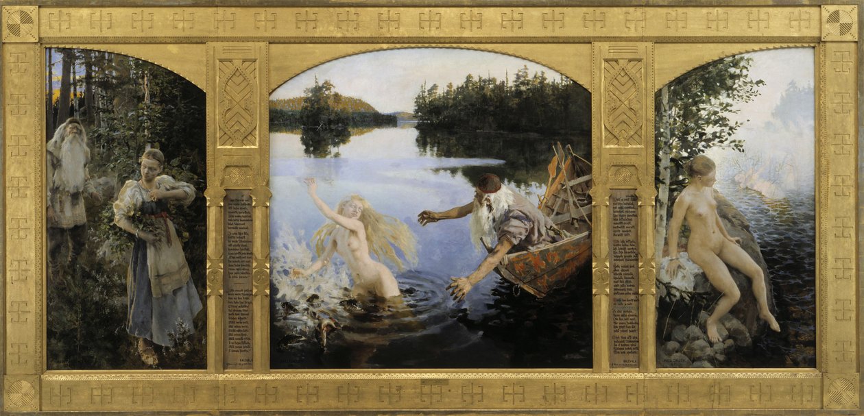 Aino Triptych, 1891 od Akseli Gallen Kallela