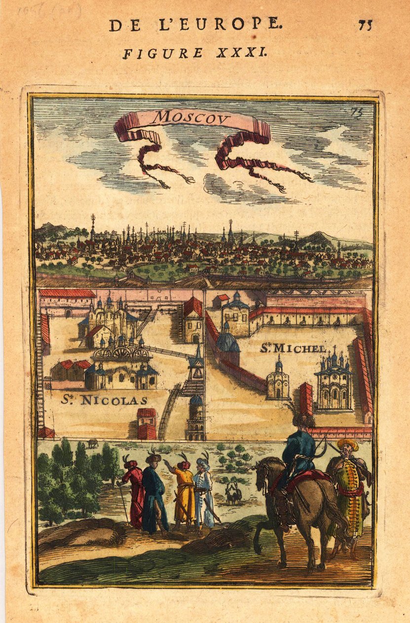 Moskva, 1683 od Alain Manesson Mallet
