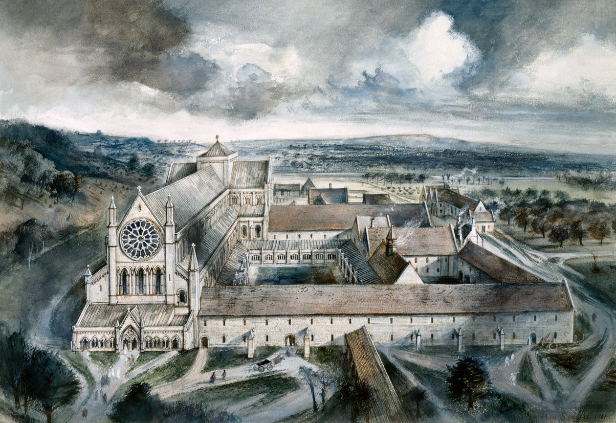 Byland Abbey, 1539, c 1960 od Alan Ernest Sorrell