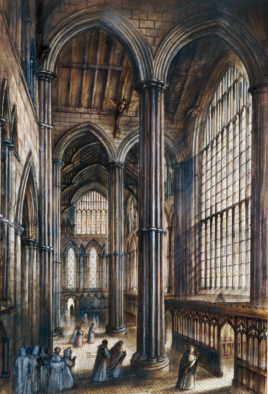 Fountains Abbey, c12. století, c1960 od Alan Ernest Sorrell