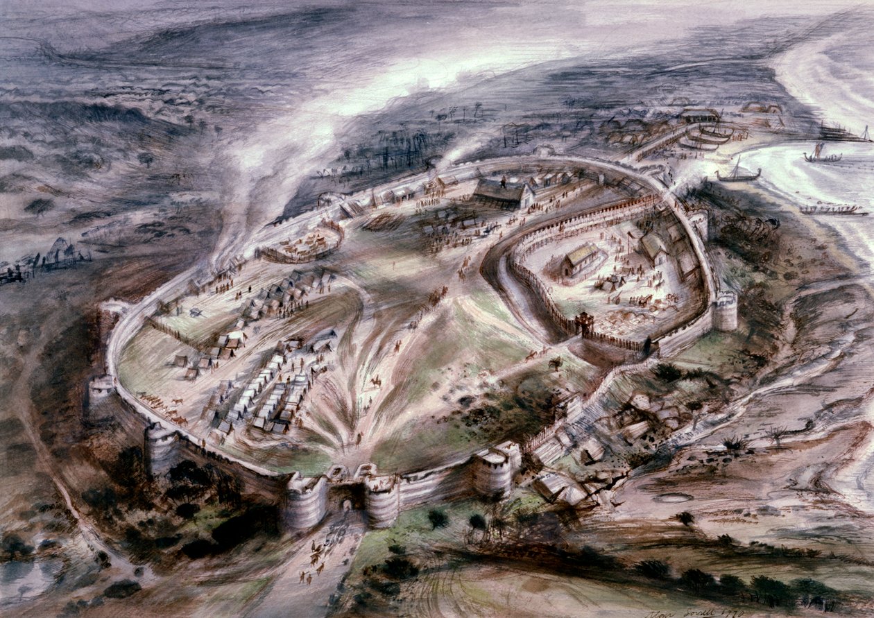 Hrad Pevensey, c3. století, c1960 od Alan Ernest Sorrell