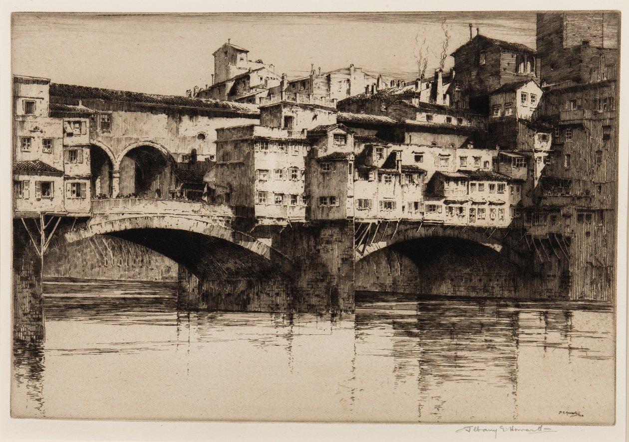 Ponte Vecchio, Florencie od Albany E. Howarth