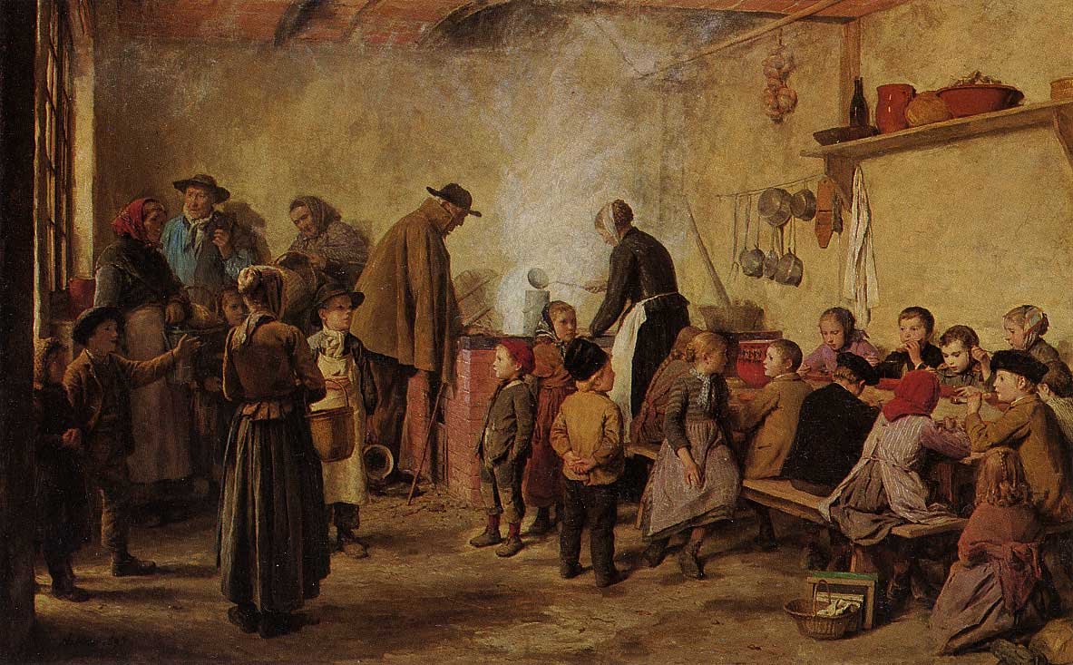 Polévka chudých od Albert Anker
