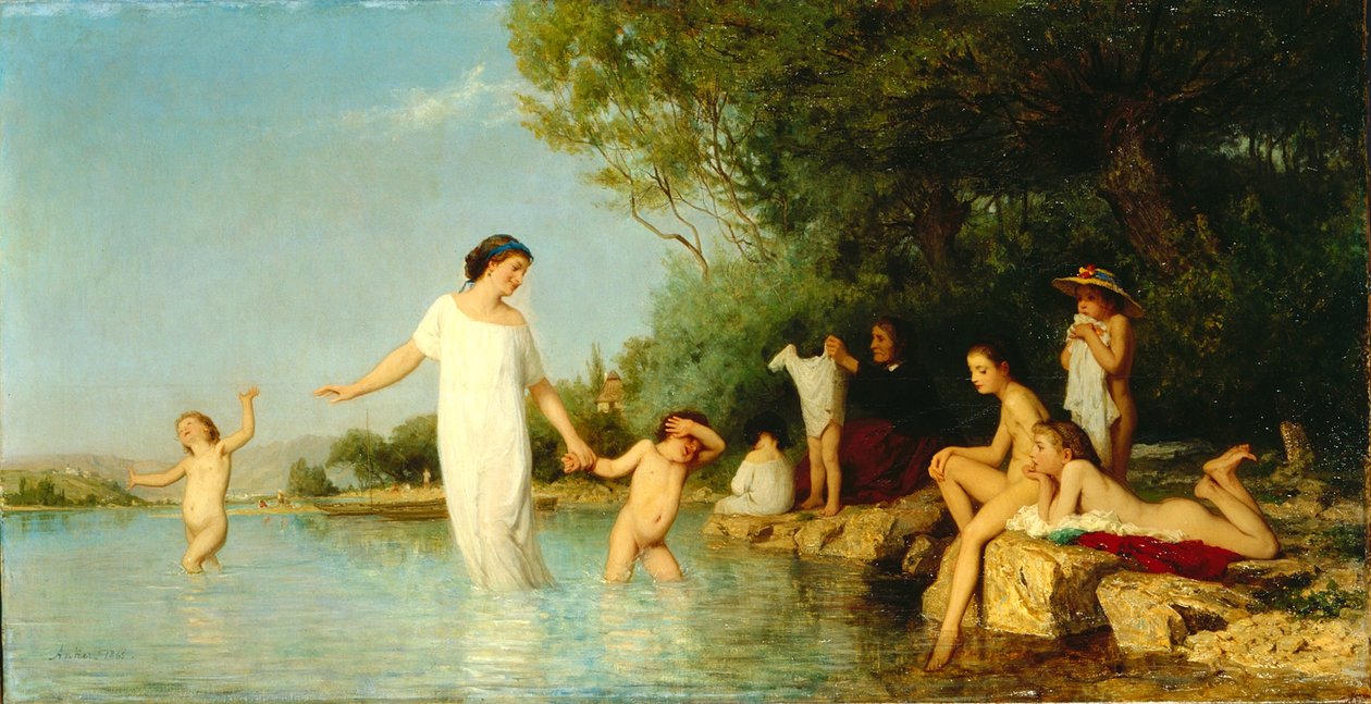 Koupající se od Albert Anker