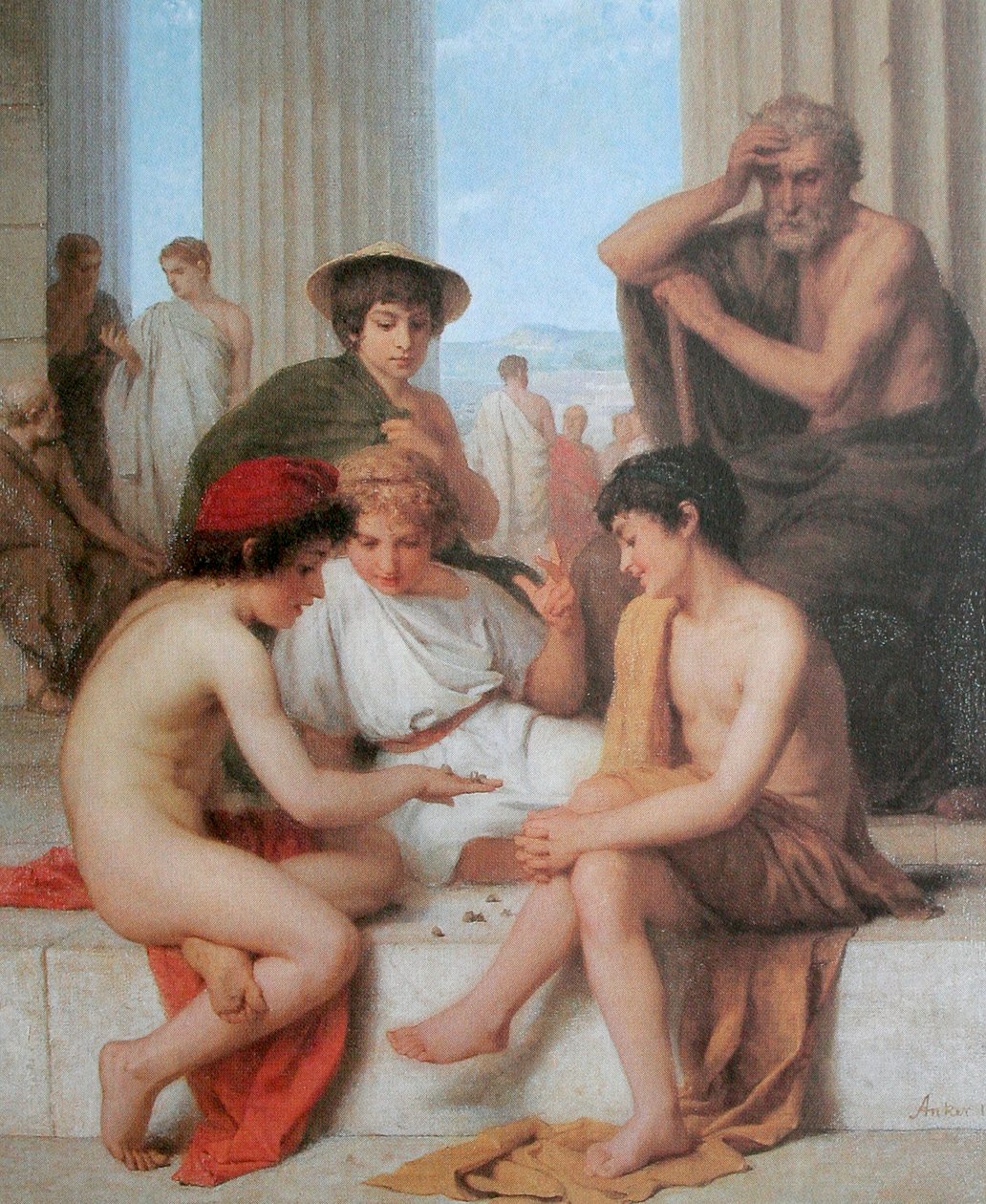 Hráči kloubů od Albert Anker