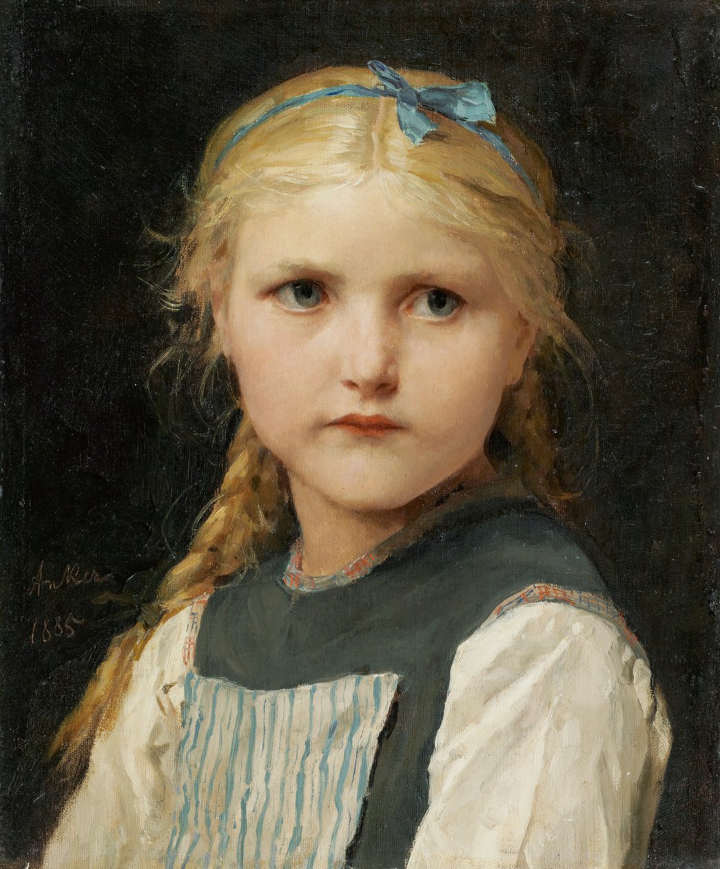 Portrét dívky od Albert Anker