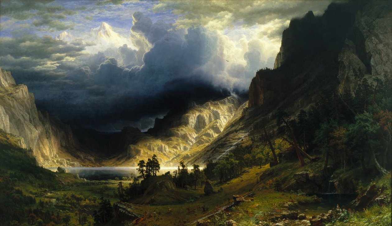 Bouře ve Skalistých horách, hora Rosalie od Albert Bierstadt