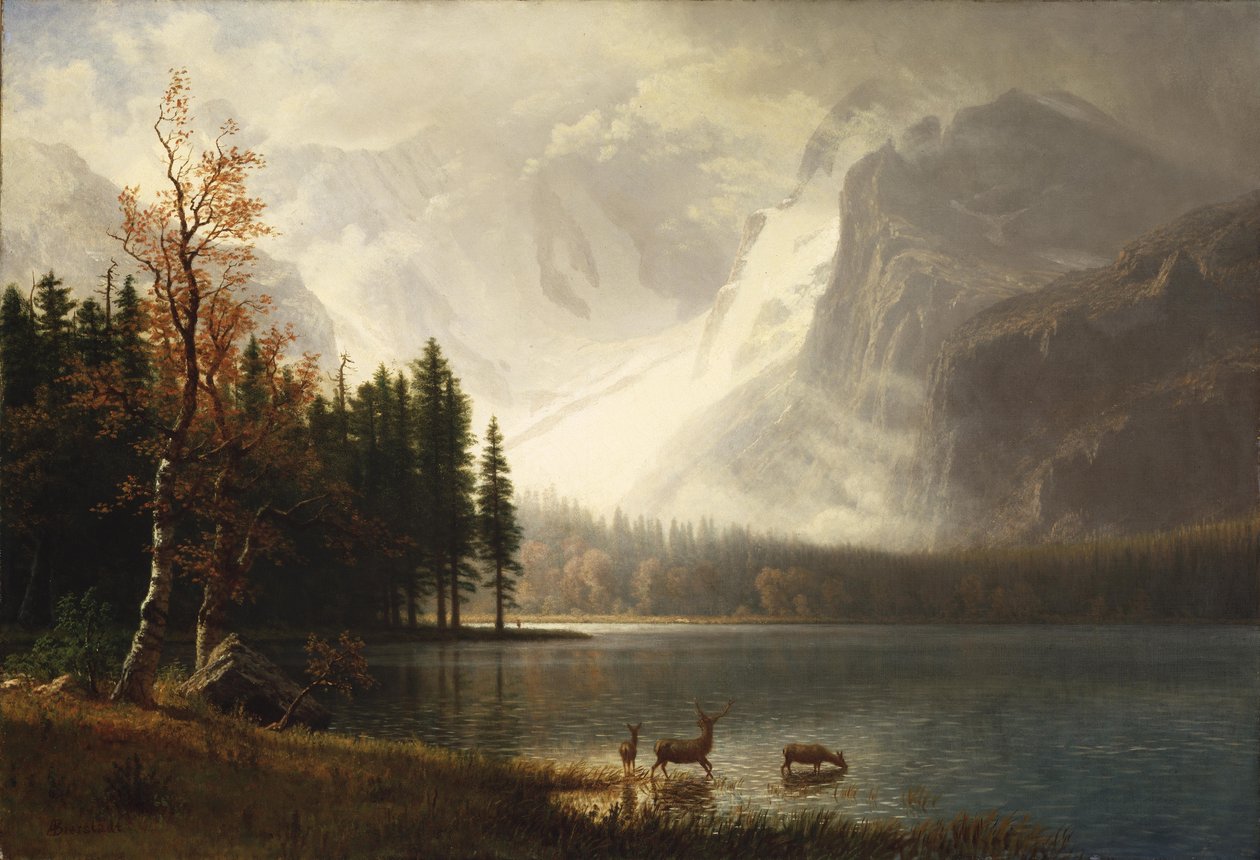Estes Park, Colorado, jezero Whytes od Albert Bierstadt