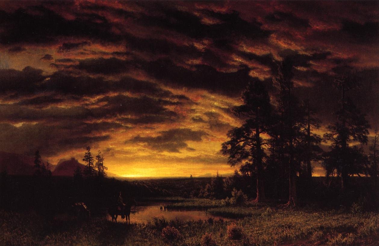 Večer na prérii od Albert Bierstadt