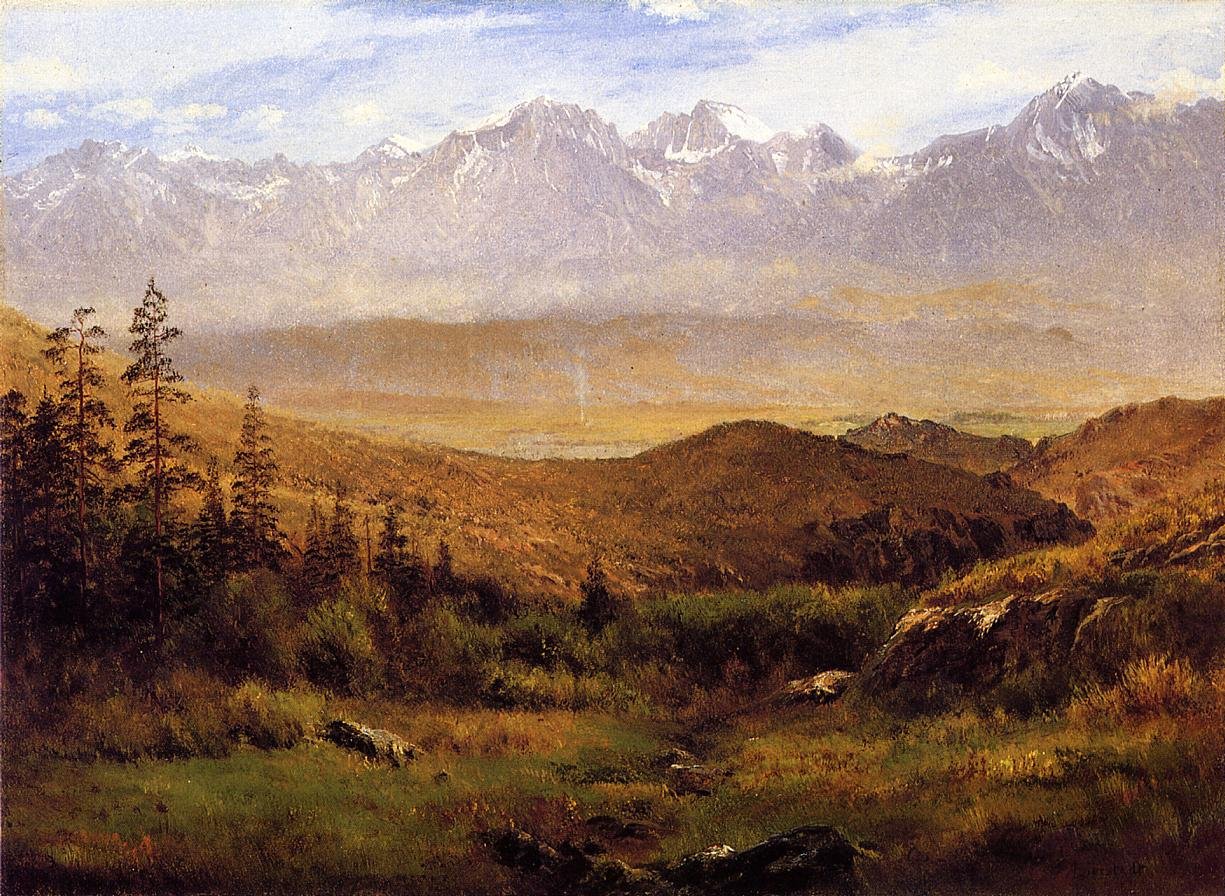 Na úpatí hor od Albert Bierstadt