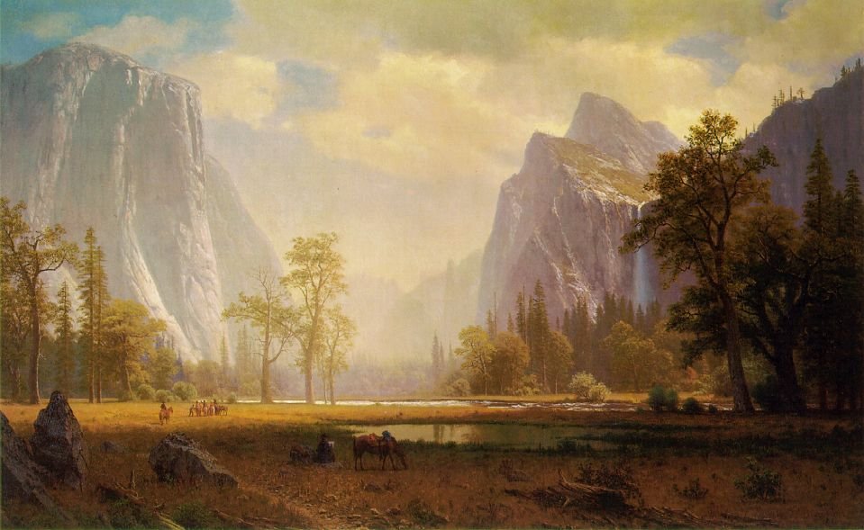 Vzhlédl do údolí Yosemite od Albert Bierstadt