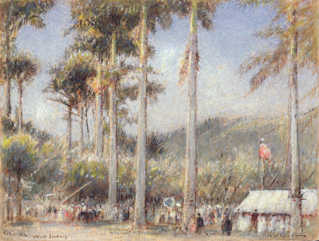 Grenada, Západní Indie (wc a barva karoserie na tónovaném papíře) od Albert Goodwin