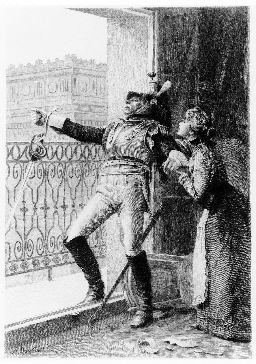 Ilustrace z povídky "Obléhání Berlína" z knihy "Contes du Lundi" od Alphonse Daudeta od Albert Pierre Dawant