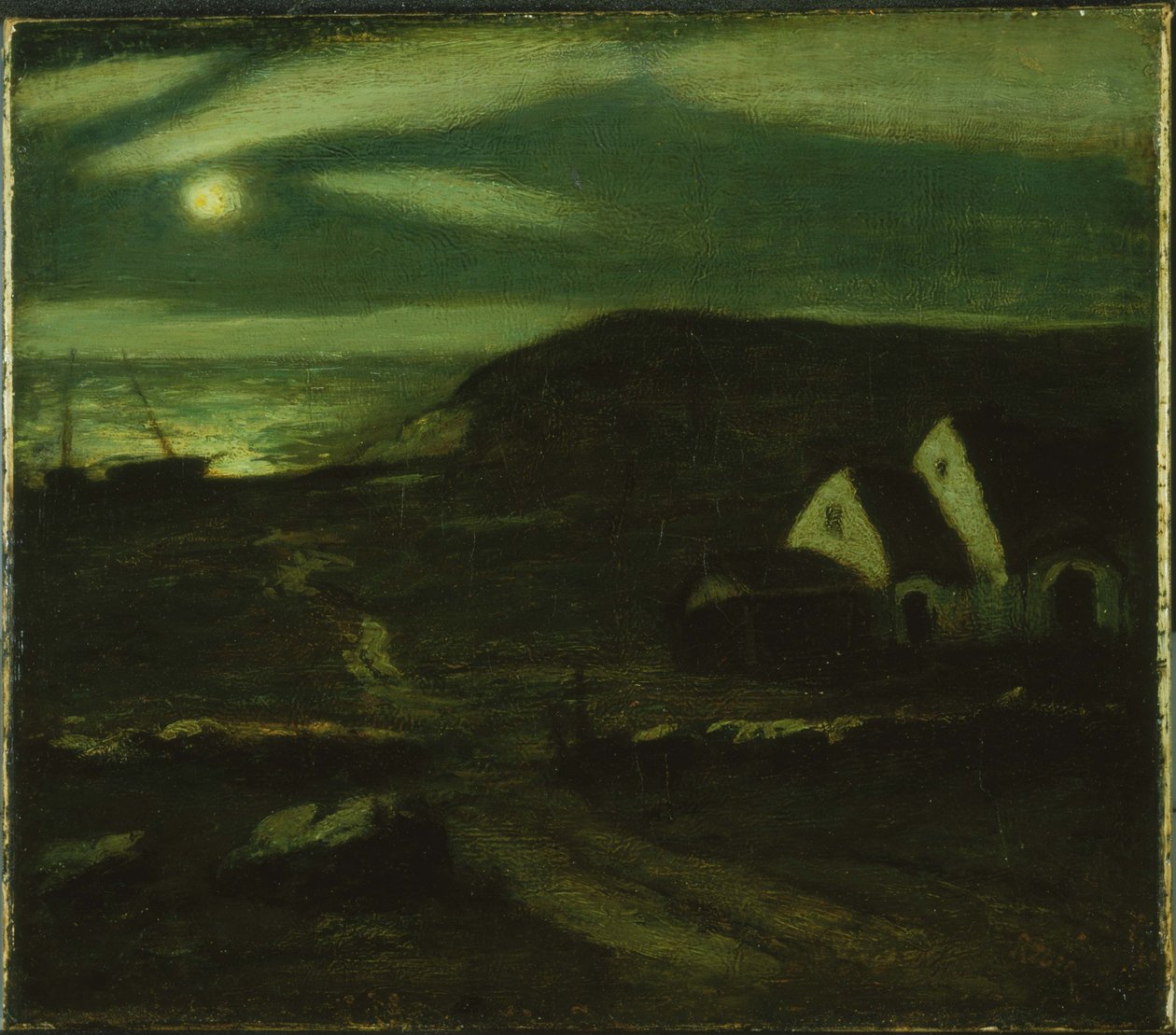 Rybářská chata od Albert Pinkham Ryder