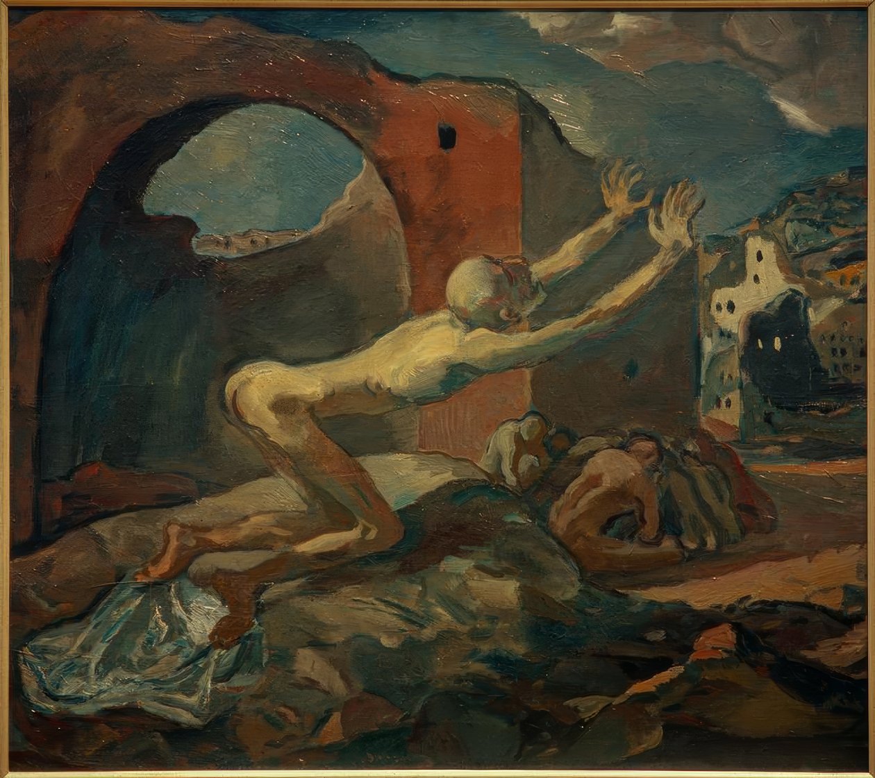 Naříkající Jeremiáš v troskách od Albert Weisgerber