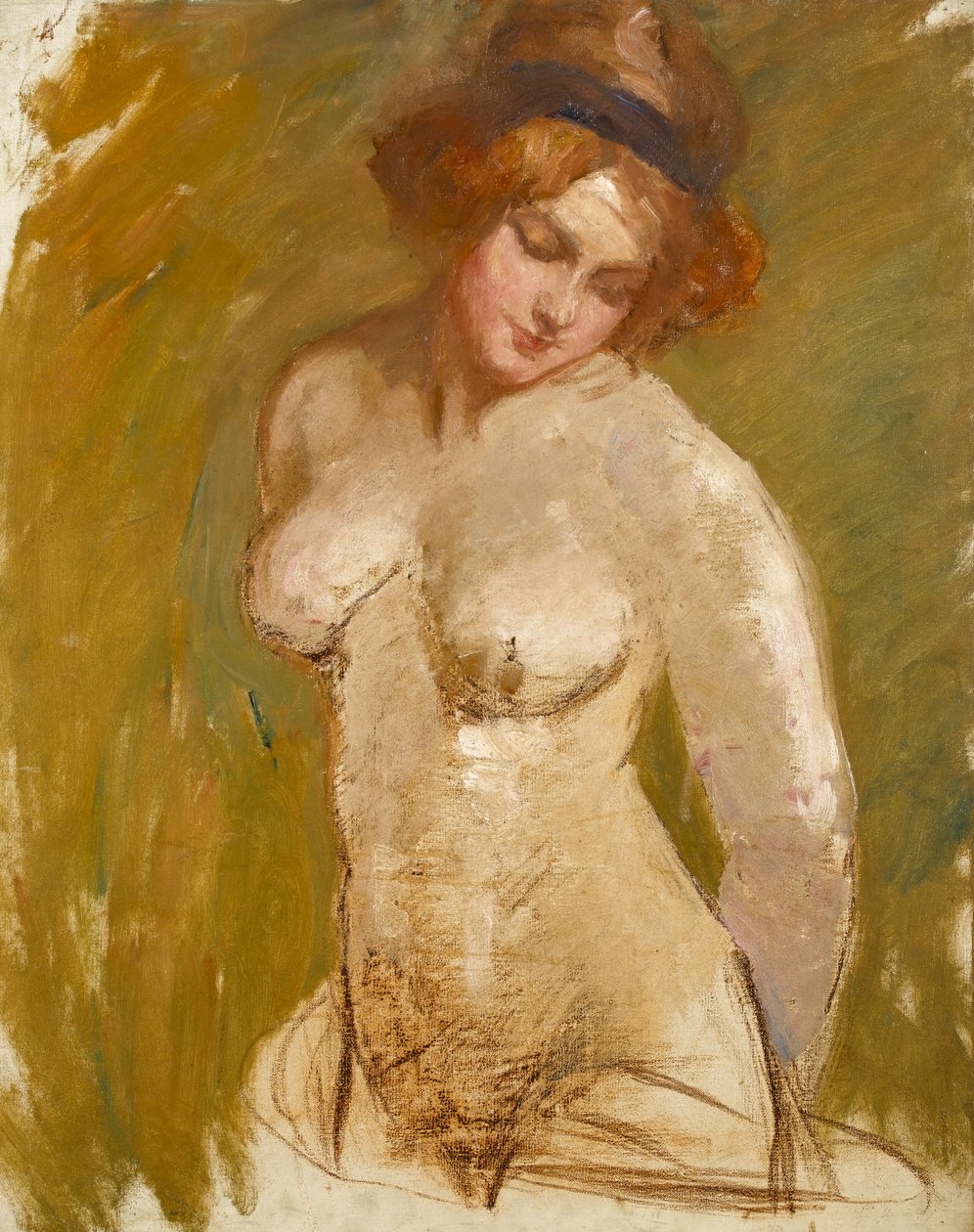 Akt s bandeau, kolem roku 1900 od Albert de Belleroche