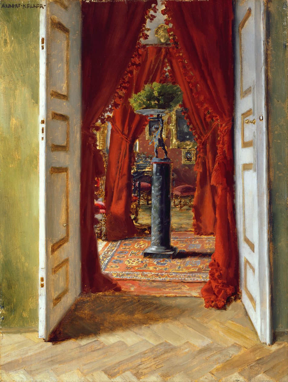 Červený pokoj, 1882 od Albert von Keller