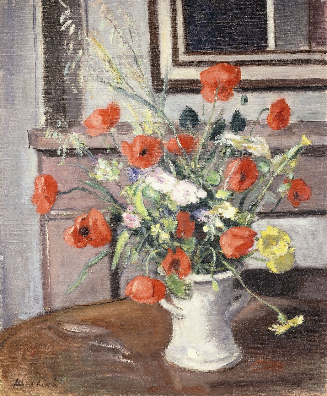 Váza s máky; Vase de Coquelicots od Albert Andre