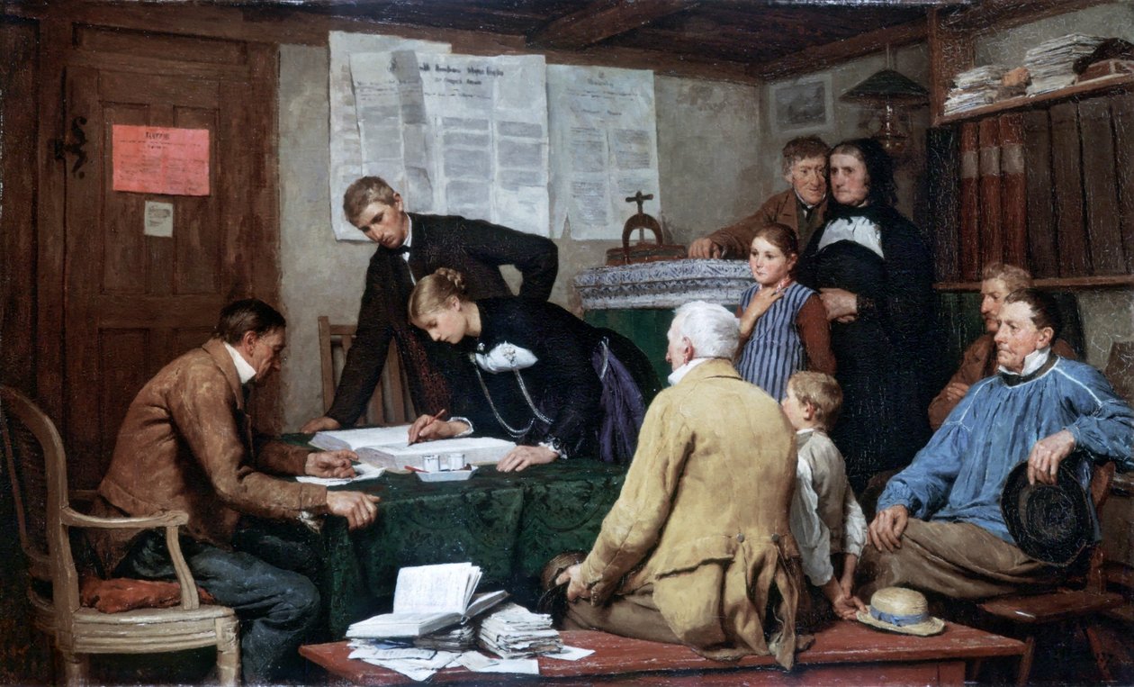 Občanský sňatek od Albert Anker