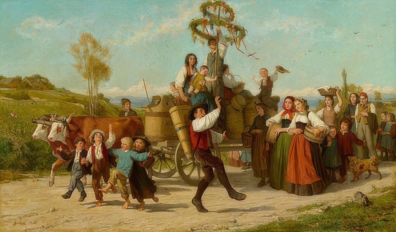 Festival vína. 1865 od Albert Anker