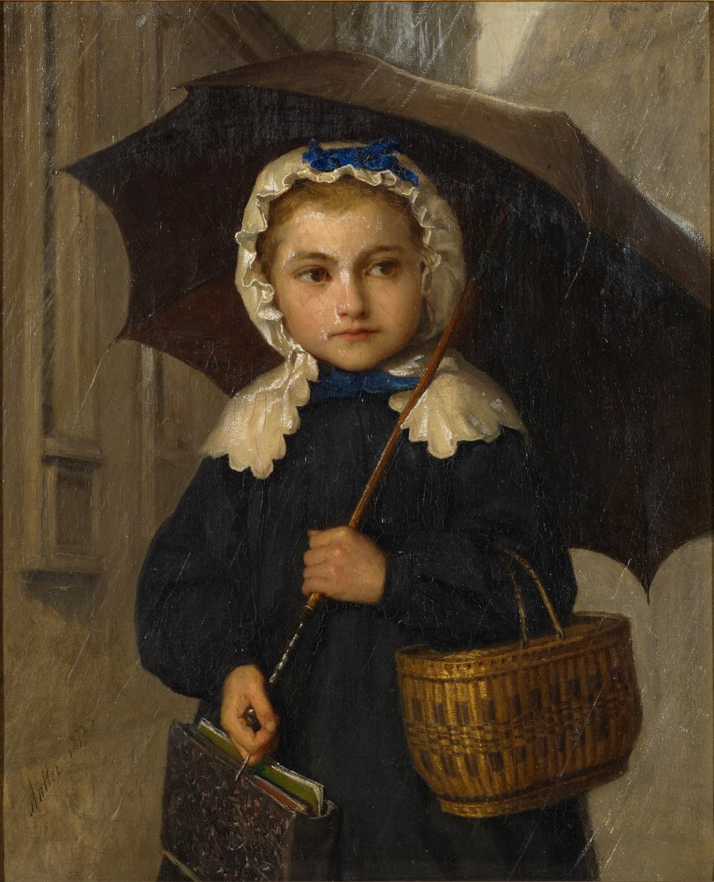 Louise Anker s deštníkem, 1872 od Albert Anker
