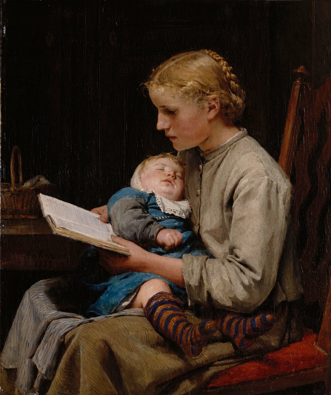 Rose a Bertha Gugger, 1883 od Albert Anker
