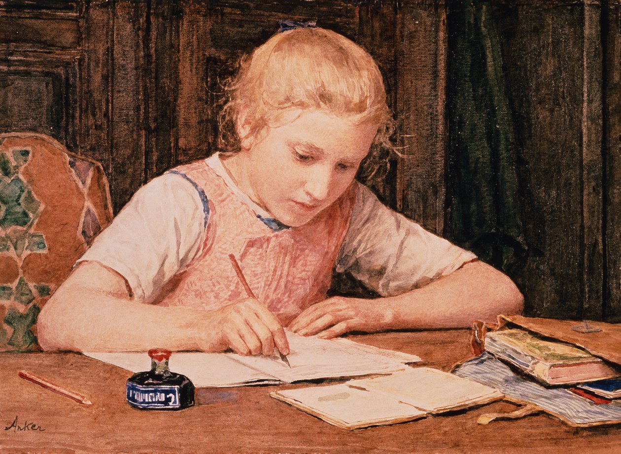 Školačka od Albert Anker