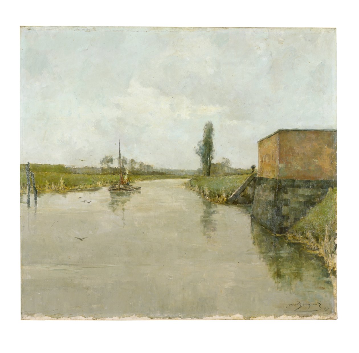 Řeka Scheldt v Dendemonde od Albert Baertsoen