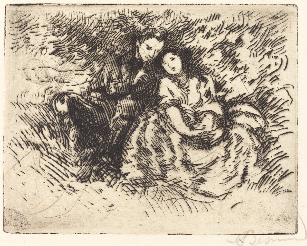 Amorous Conversation (Amoureuse konverzace) od Albert Besnard