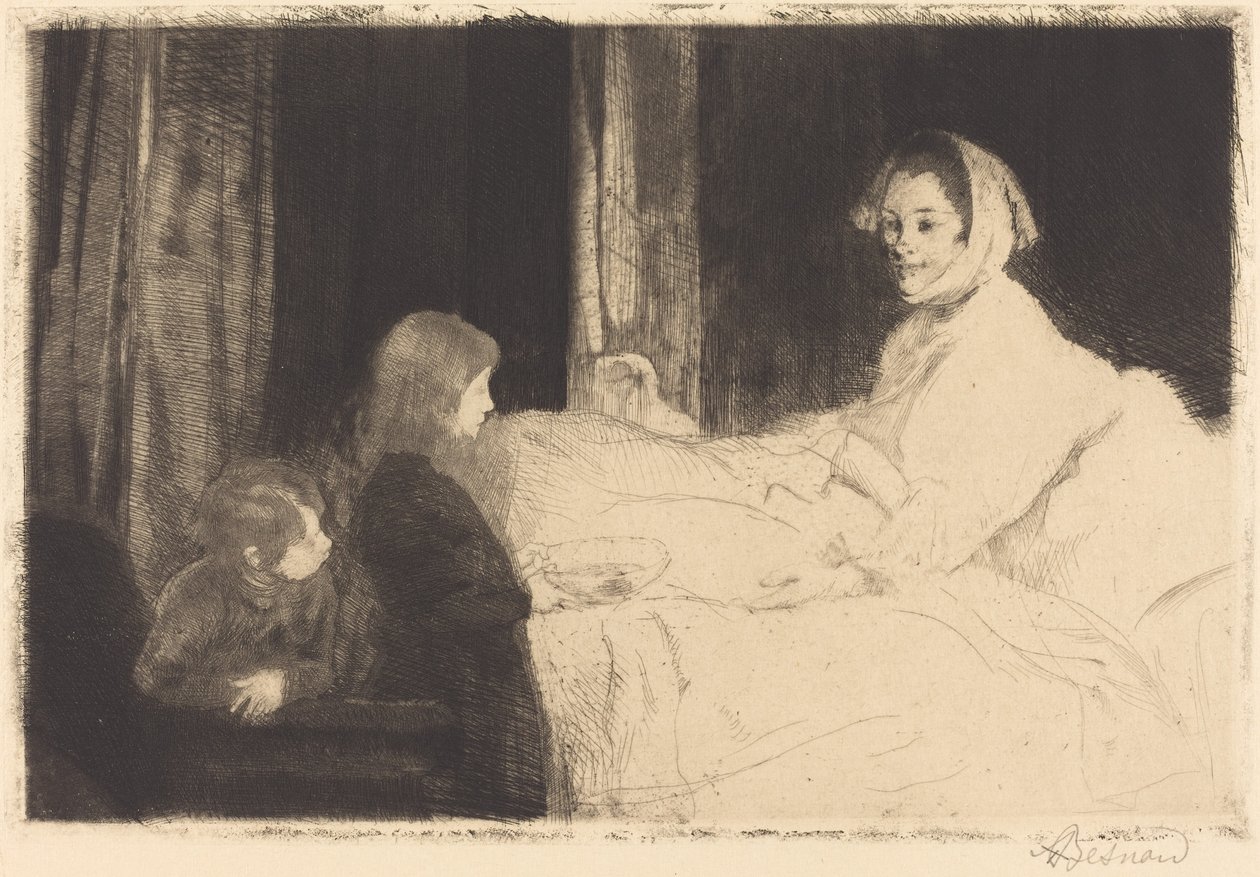Nemocná matka od Albert Besnard